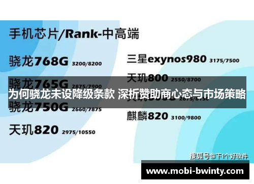 为何骁龙未设降级条款 深析赞助商心态与市场策略